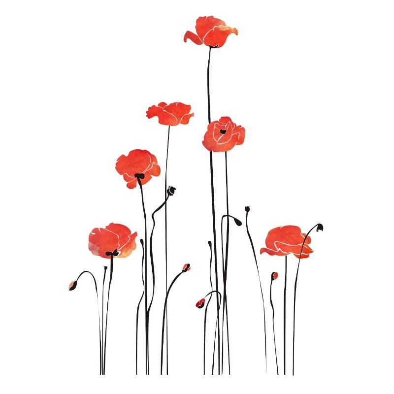 Illustration de coquelicots abstraits
