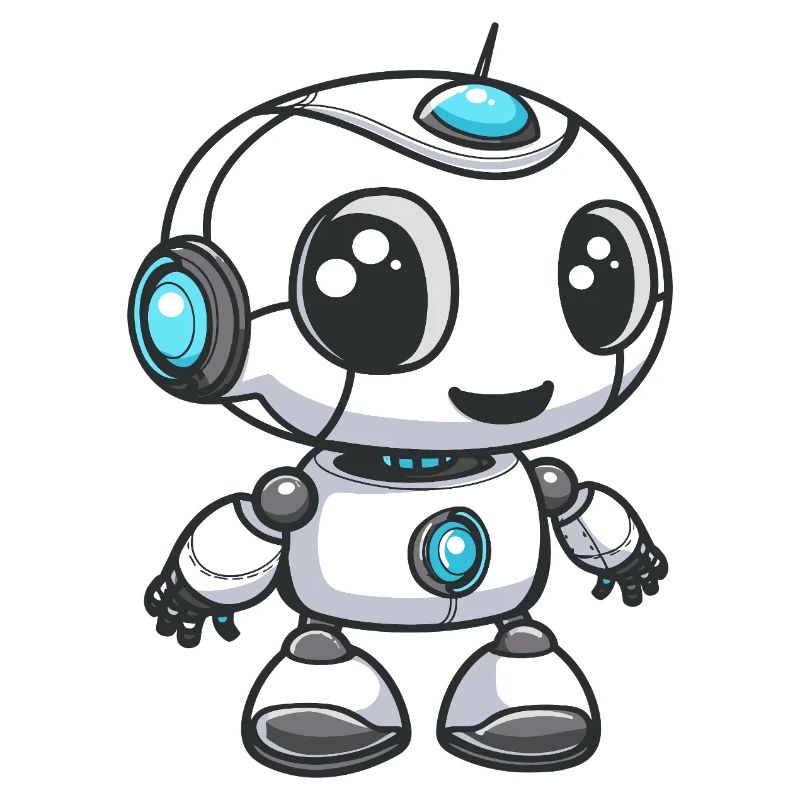 Petite impression de visage de robot futuriste
