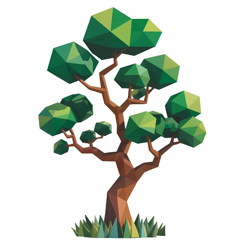 Arbre - Cool Low Poly Logo