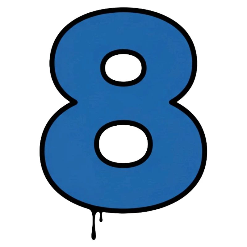 Dripping Blue Eight Design