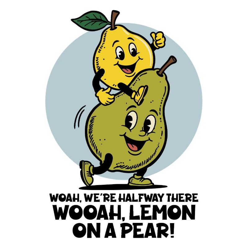 Zitrone auf einer Birne