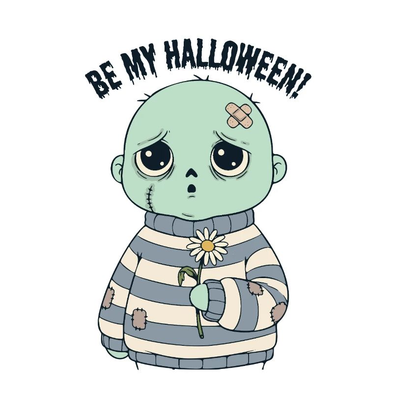 Adorable tête de mort en pull rayé