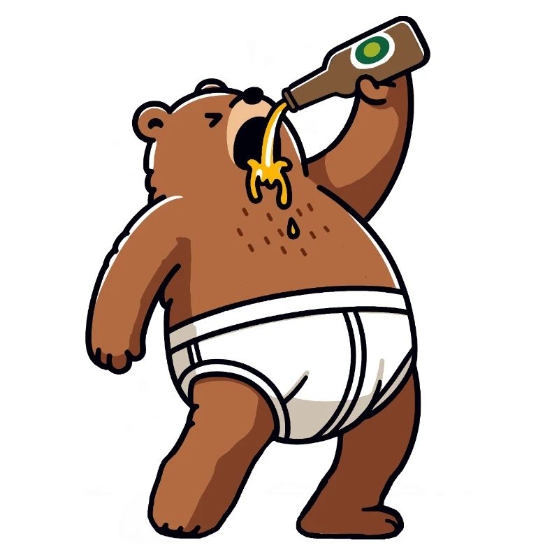 Bier Bärlin Bär Unterhose Suff Berlin Party 