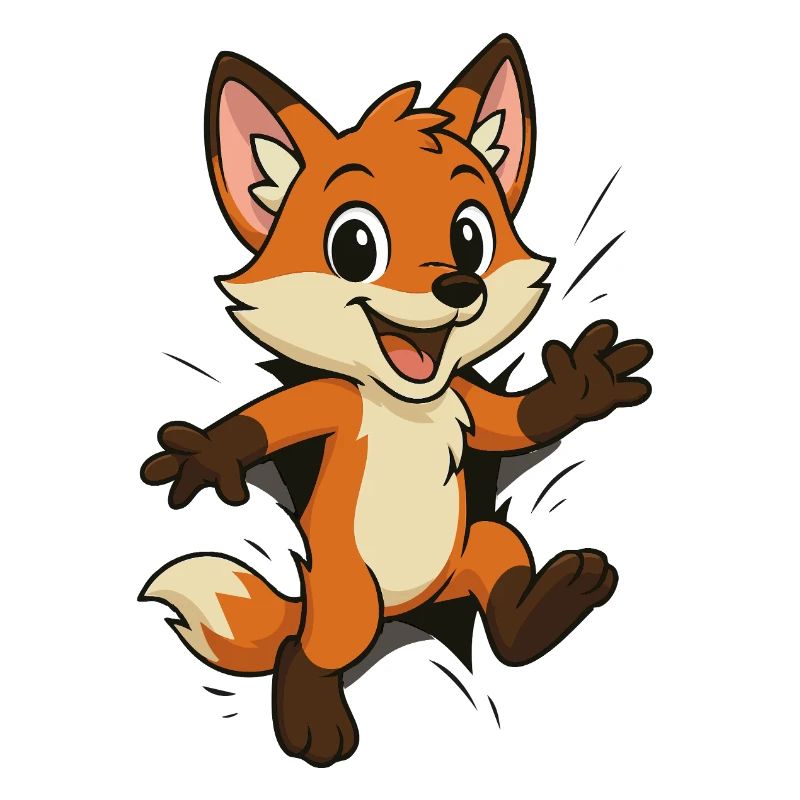 Saut de renard joyeux