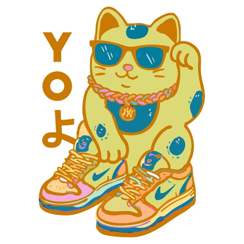 Chat Kawaii Sneakerhead Bling
