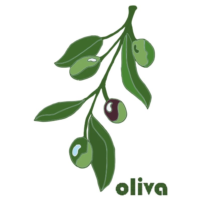Olive Branch Graphic Green