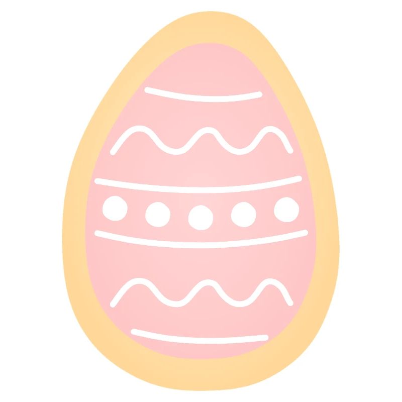 Pastel Easter Egg Cookie