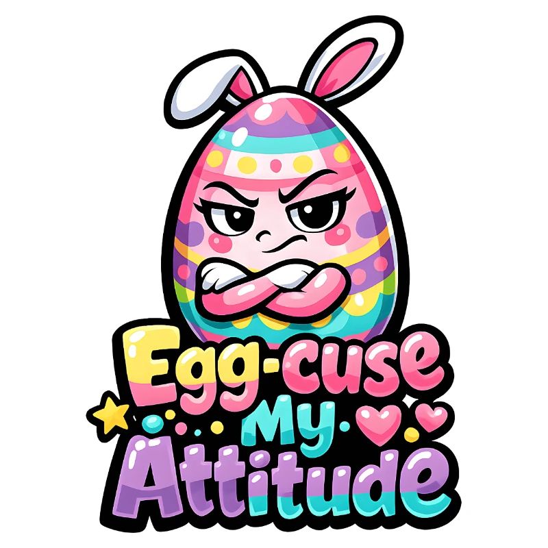 Excuse my Attitude Easter Pun
