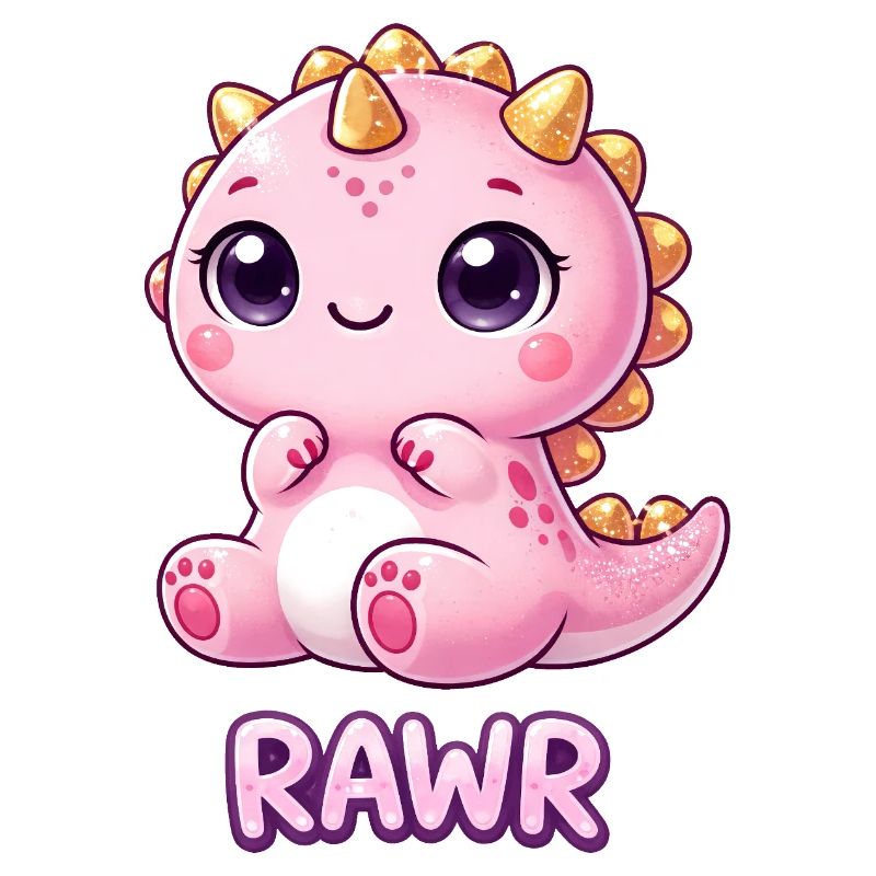 Süßer T-Rex Dinosaurier Cartoon Chibi Mädchen