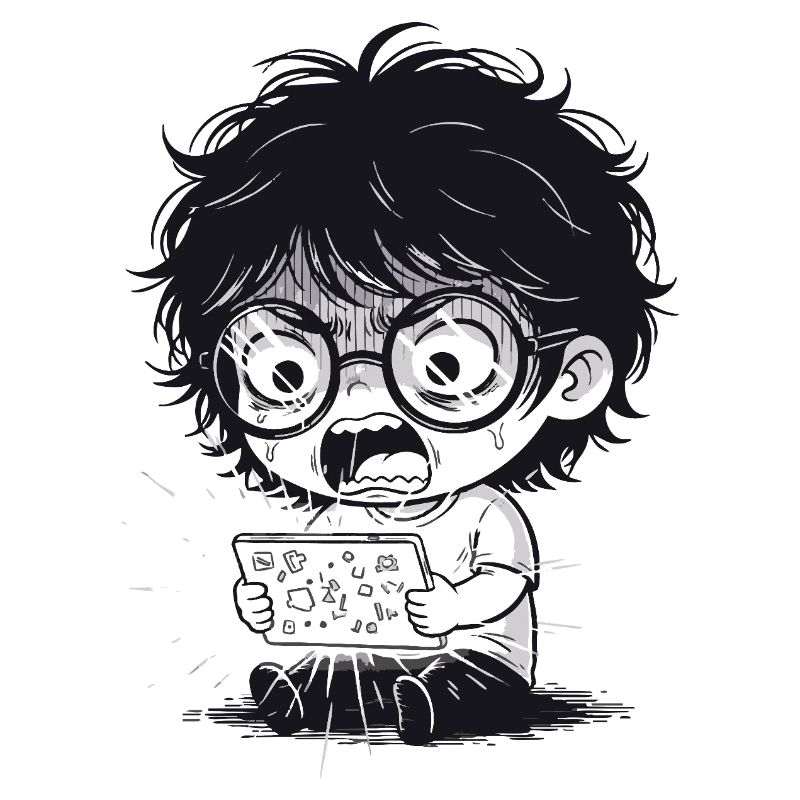 Enfant Colère Tablette Cri Numérique