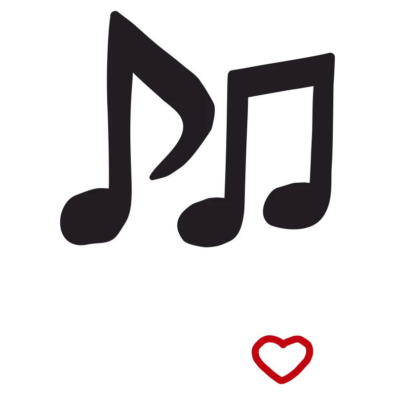 Heart Melody Notes Design