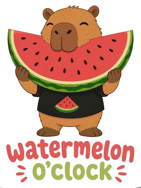 Wassermelone Capybara Sommer