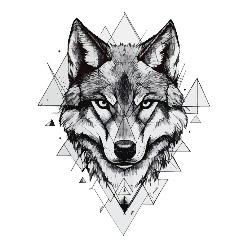 Wolf Wolf Head Geometric Art Nature Wilderness
