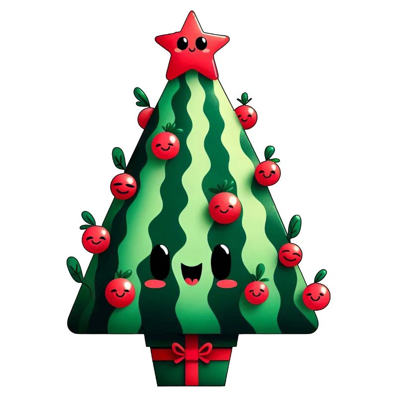 Sapin de Noël en pastèque