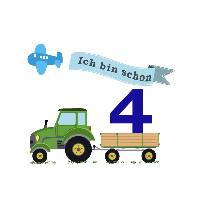 Vierter Geburtstag mit Traktor