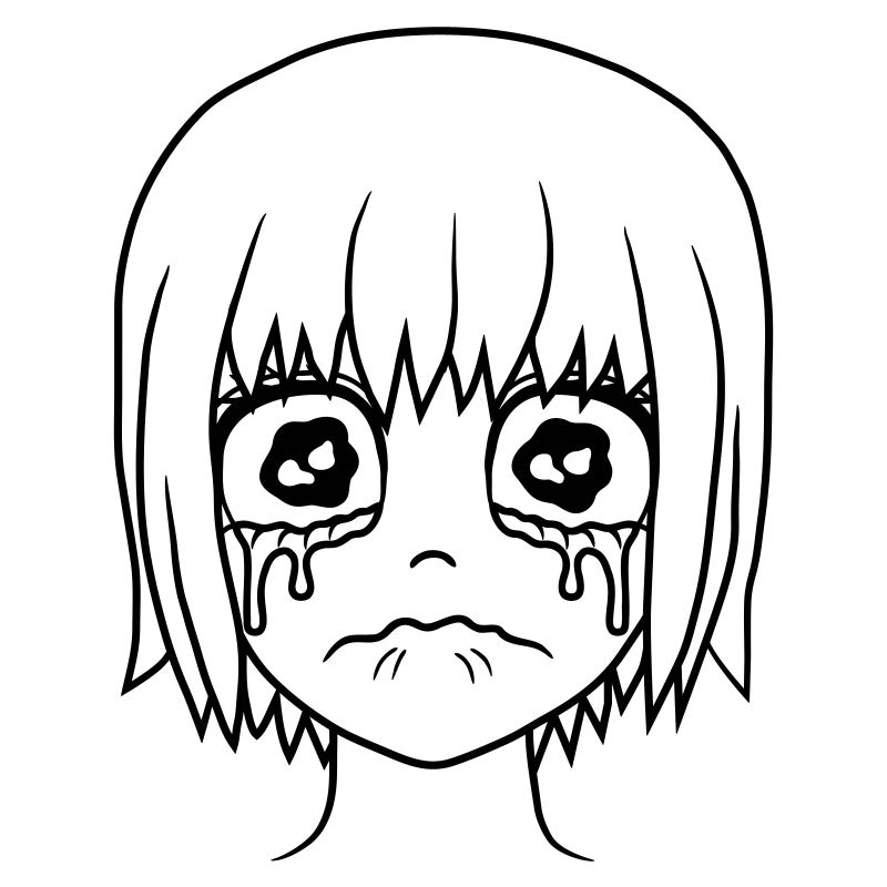 Face à une fille malheureuse et triste