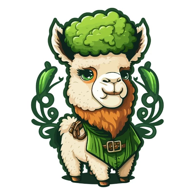 Doux Lama de la Saint-Patrick