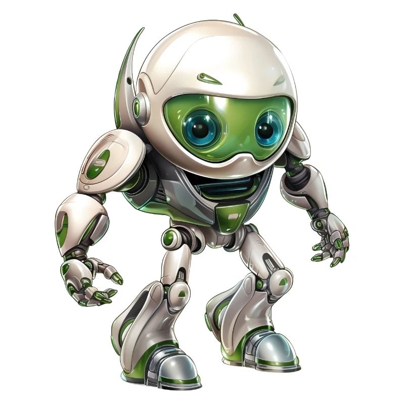 Funny Android Robot from the Pegasus Galaxy