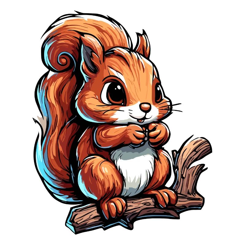 Eichhörnchen / Tier / Nagetier / Waldtier / Comic