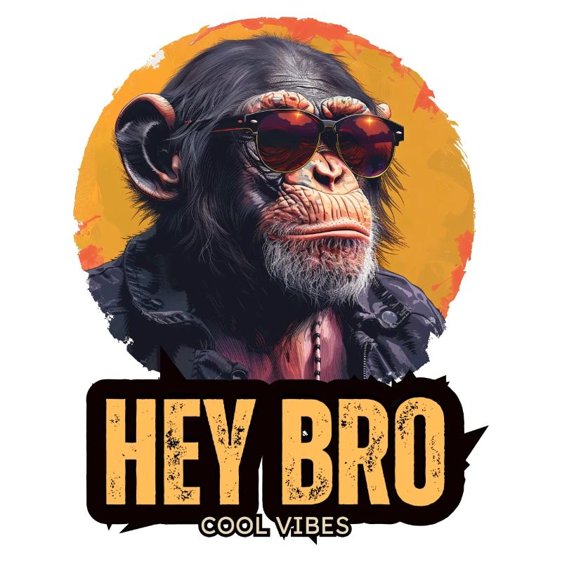 Monkey Sunglasses Cool Hey Bro