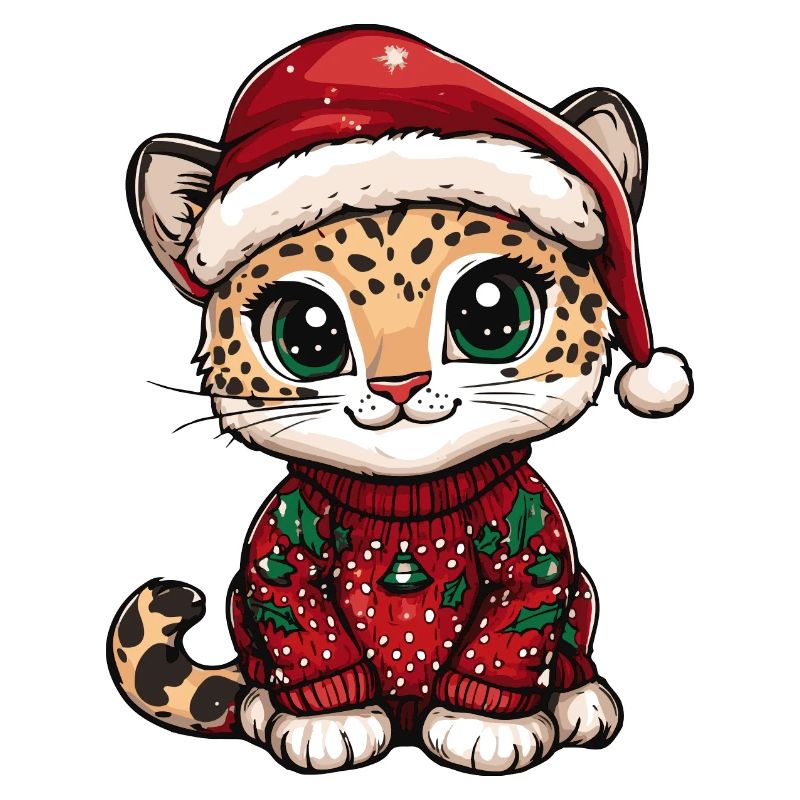 Bande dessinée de Noël léopard