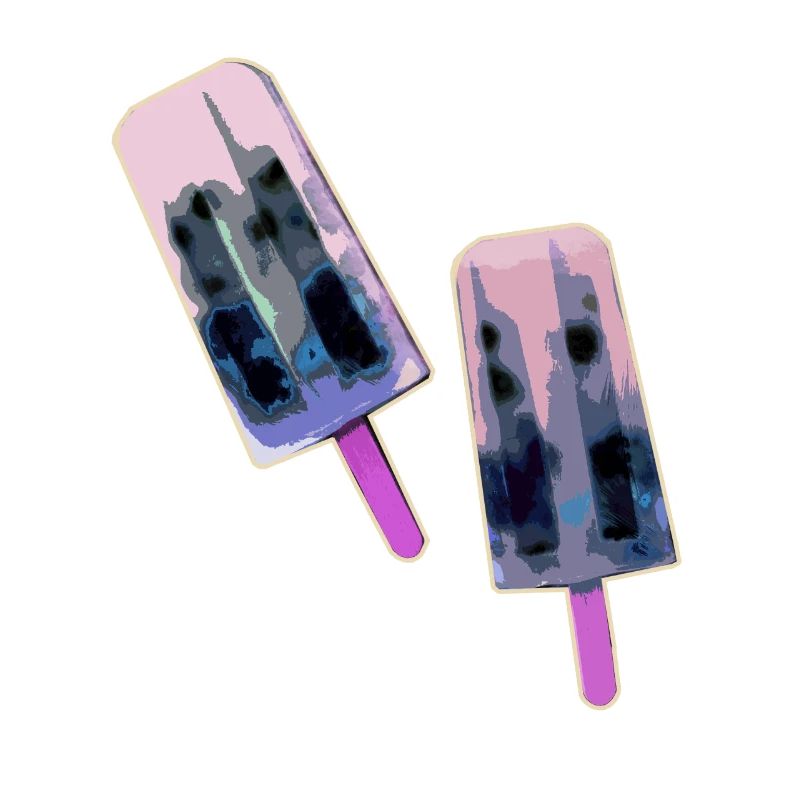 crème glacée sur le style, glace à l’eau, crème glacée colorée, été