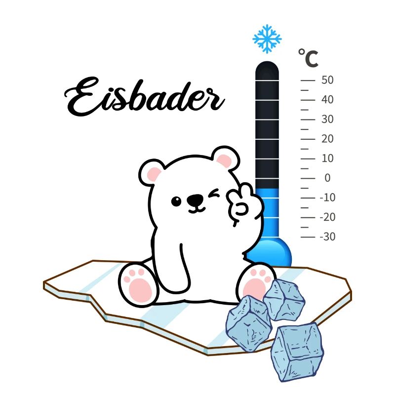 Eisbader Eisbär abhärten im Eisbad Winterbader