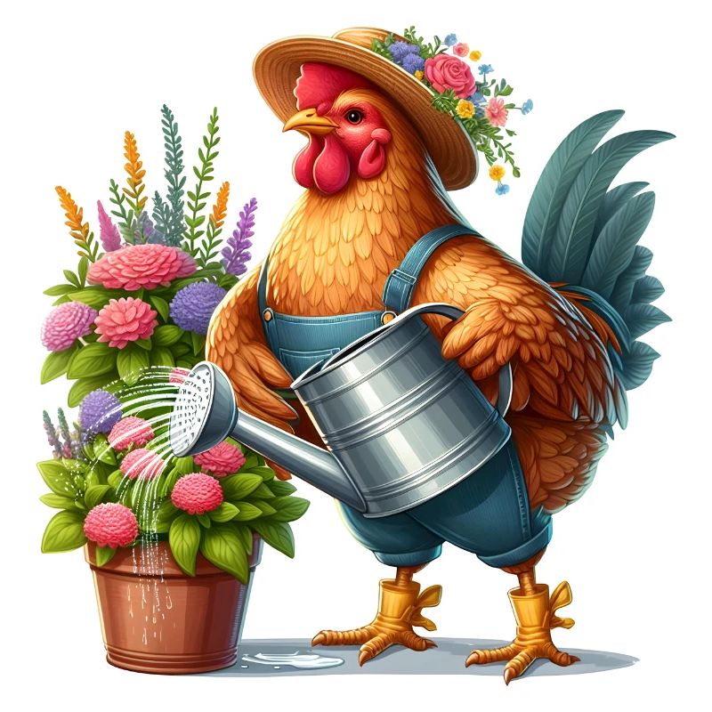 Le poulet comme jardinier