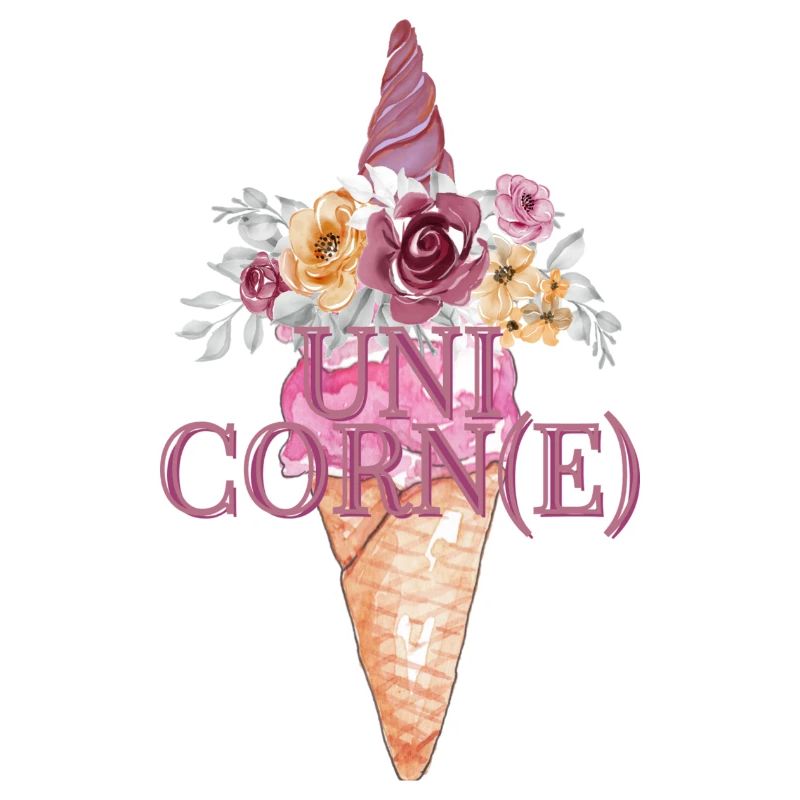 Cornet de crème glacée licorne unique