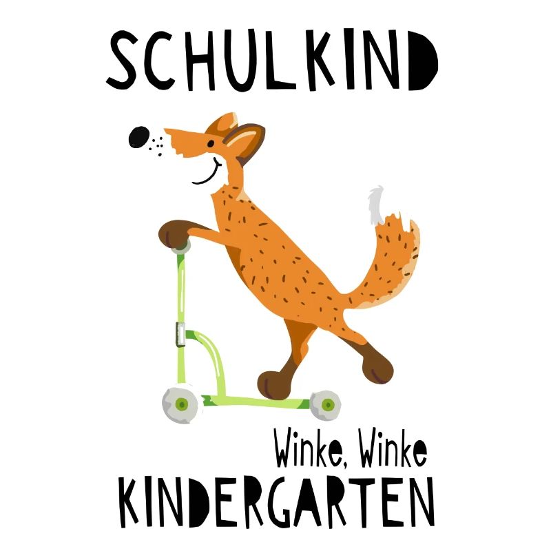 Schulkind und winke Kindergarten - Einschulung