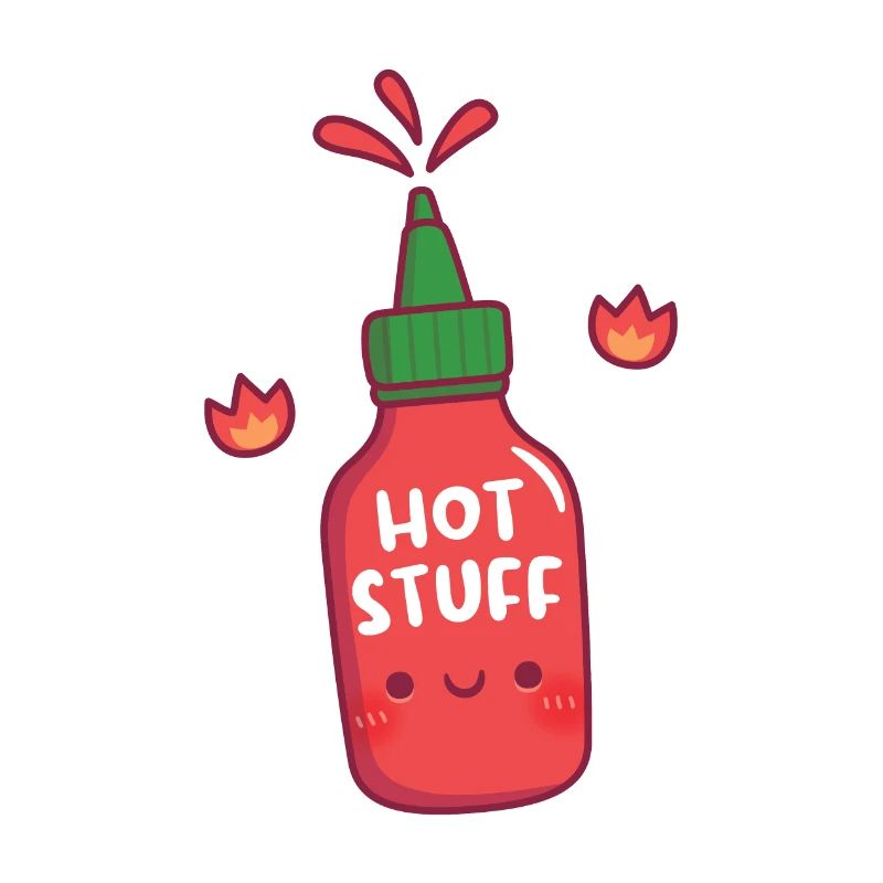 Cute Hot Stuff Hot Sauce Bottle