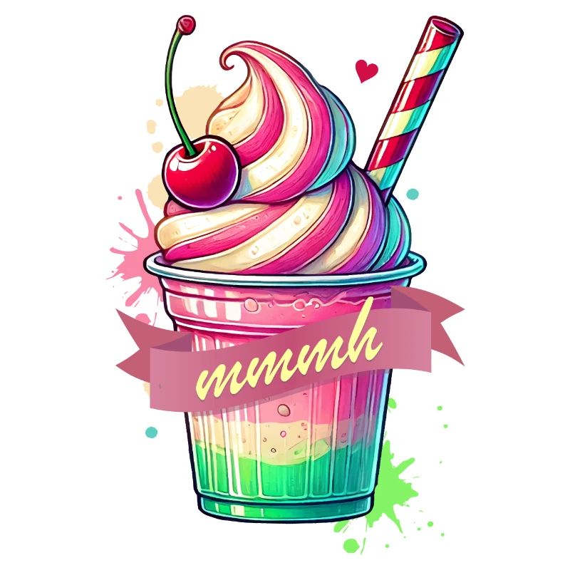 Seductive temptation: colorful milkshake