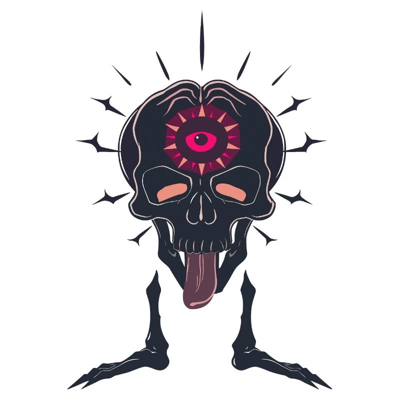 Skull with three eyes