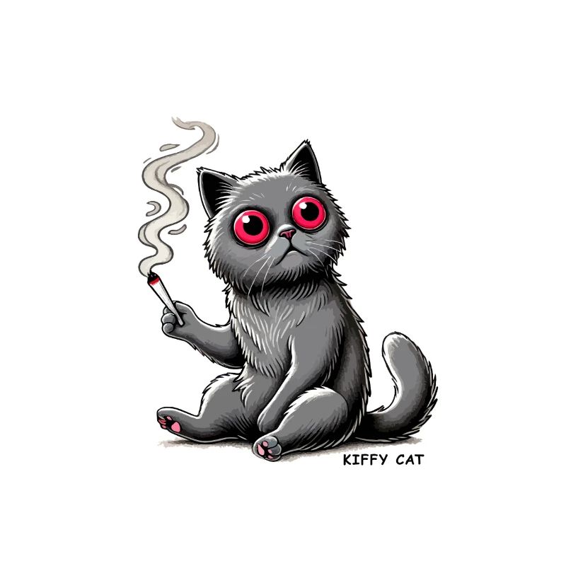 Affiche de dessin animé de chat Kiffy