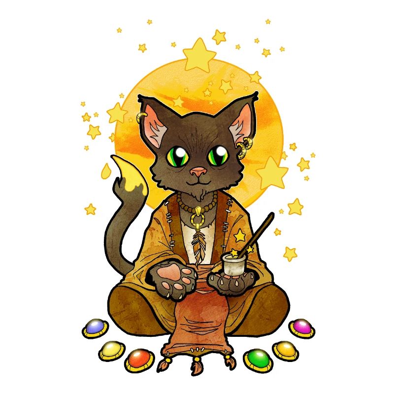 Saint Cat Illustration