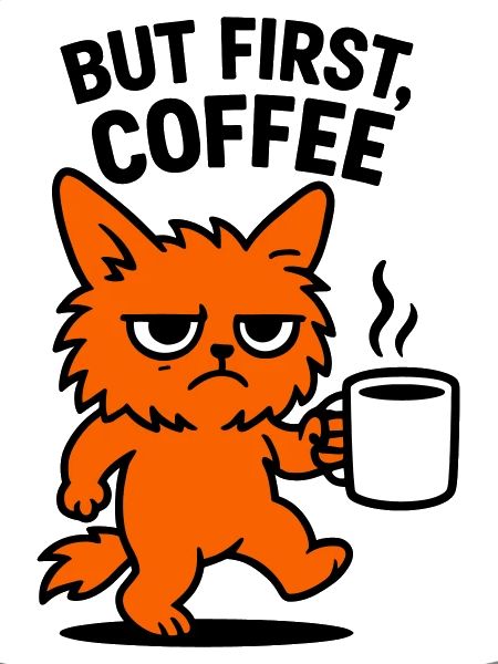 But first coffee cat