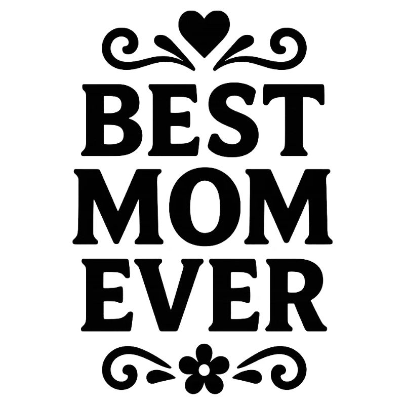 Herzlicher Muttertags-Print mit Schmuckdetails