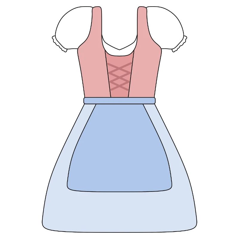 Traditionelles bayerisches Dirndl Design