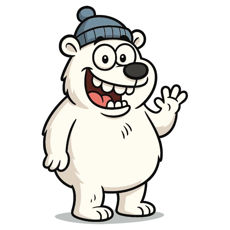 Cute bear with hat
