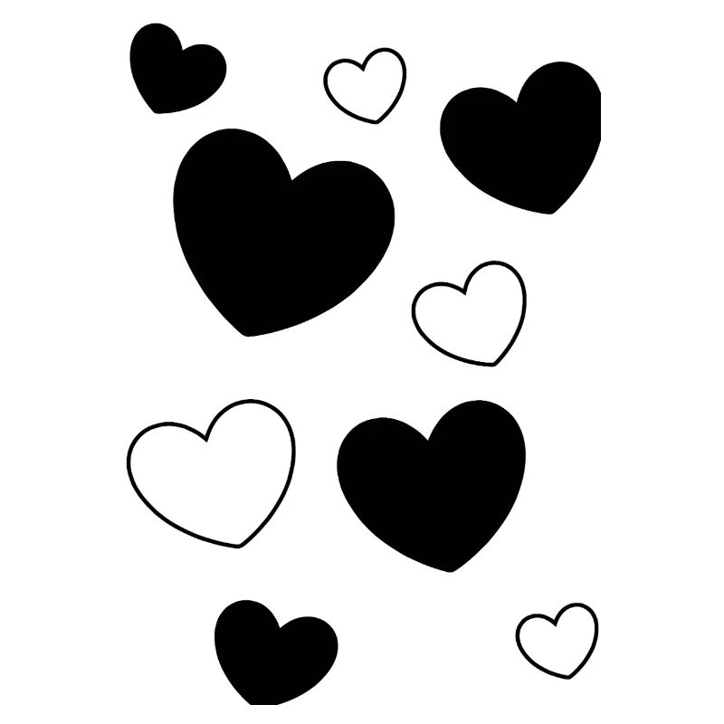 Heart Black Black Heart Pattern Heart Pattern