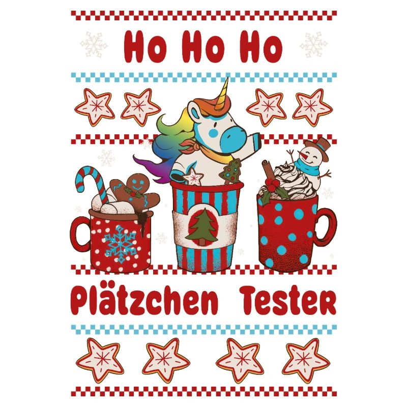 Hohoho Plätzchentester Einhorn Weihnachten Advent