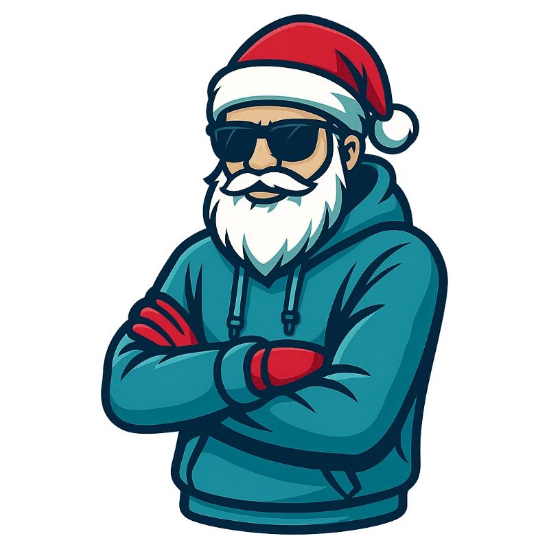 Sweat à capuche cool du Père Noël avec stores