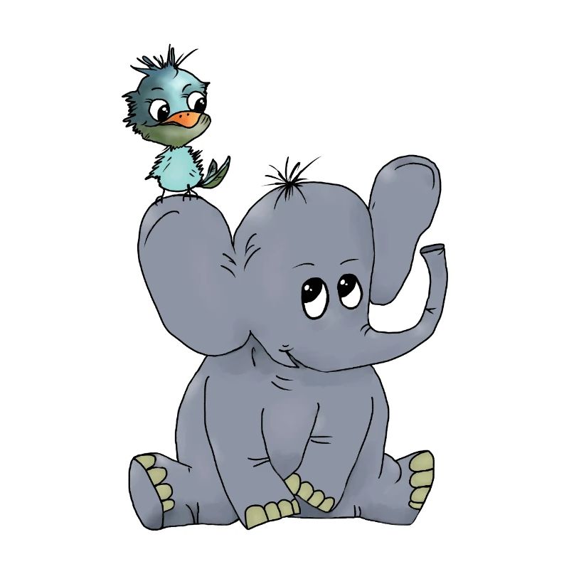 Elefant_mit_Vogel