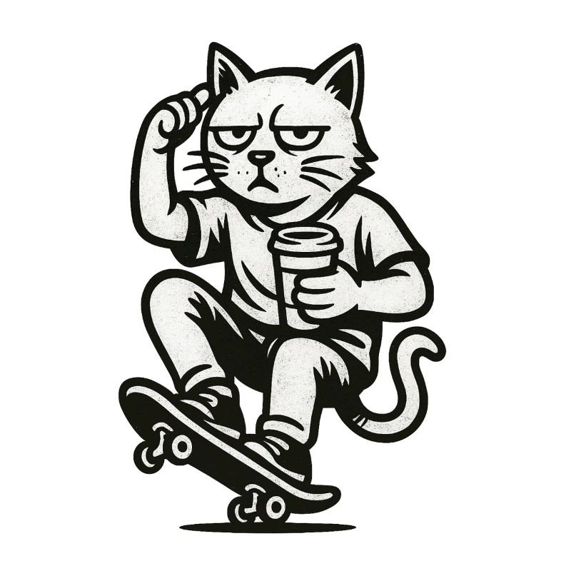 Grim Skate Cat