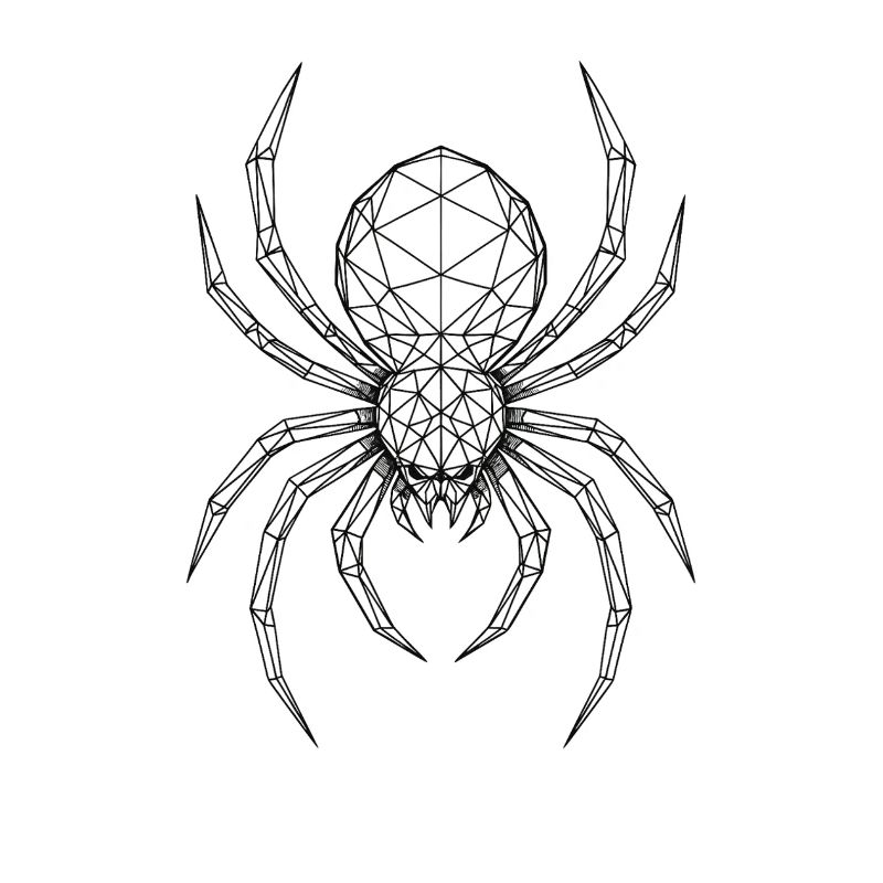 Geometric Spider Drawing