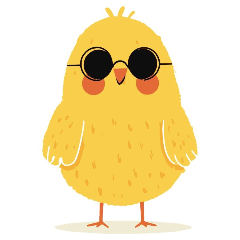 Küken mit Sonnenbrille