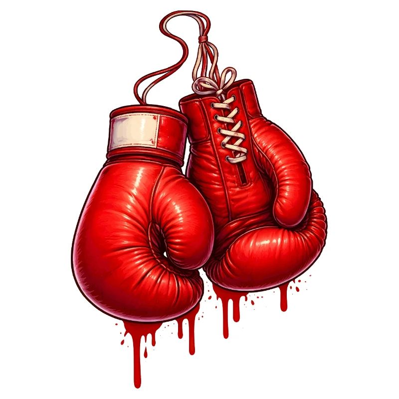 Rote Boxhandschuhe im Graffiti Stil 