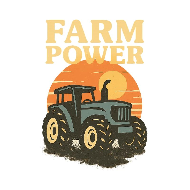 Tractor and Sunset