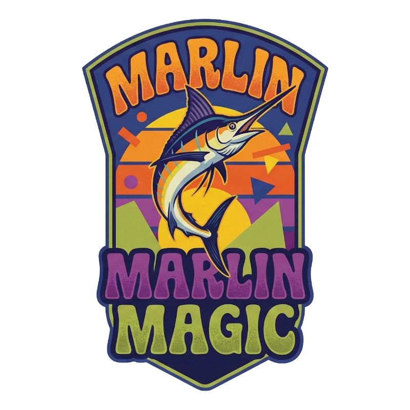 Marlin Magic Retro Sunset