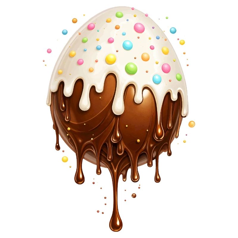 Œuf au chocolat avec glaçage